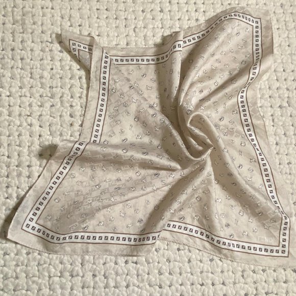 FENDI Authentic FF Logo FENDISSIMA Zodiac Scarf - Picture 5 of 7